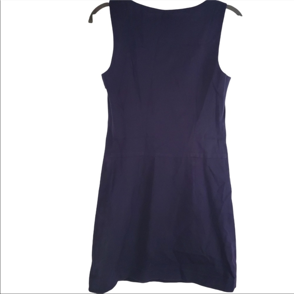 Theory | Cotton Navy Sheath Dress - Picture 2 of 12